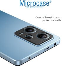 Microcase Xiaomi Redmi Note 12 Pro (Global) Kamera Lens Koruma Halkası - Kapalı Tasarım Siyah AL3401