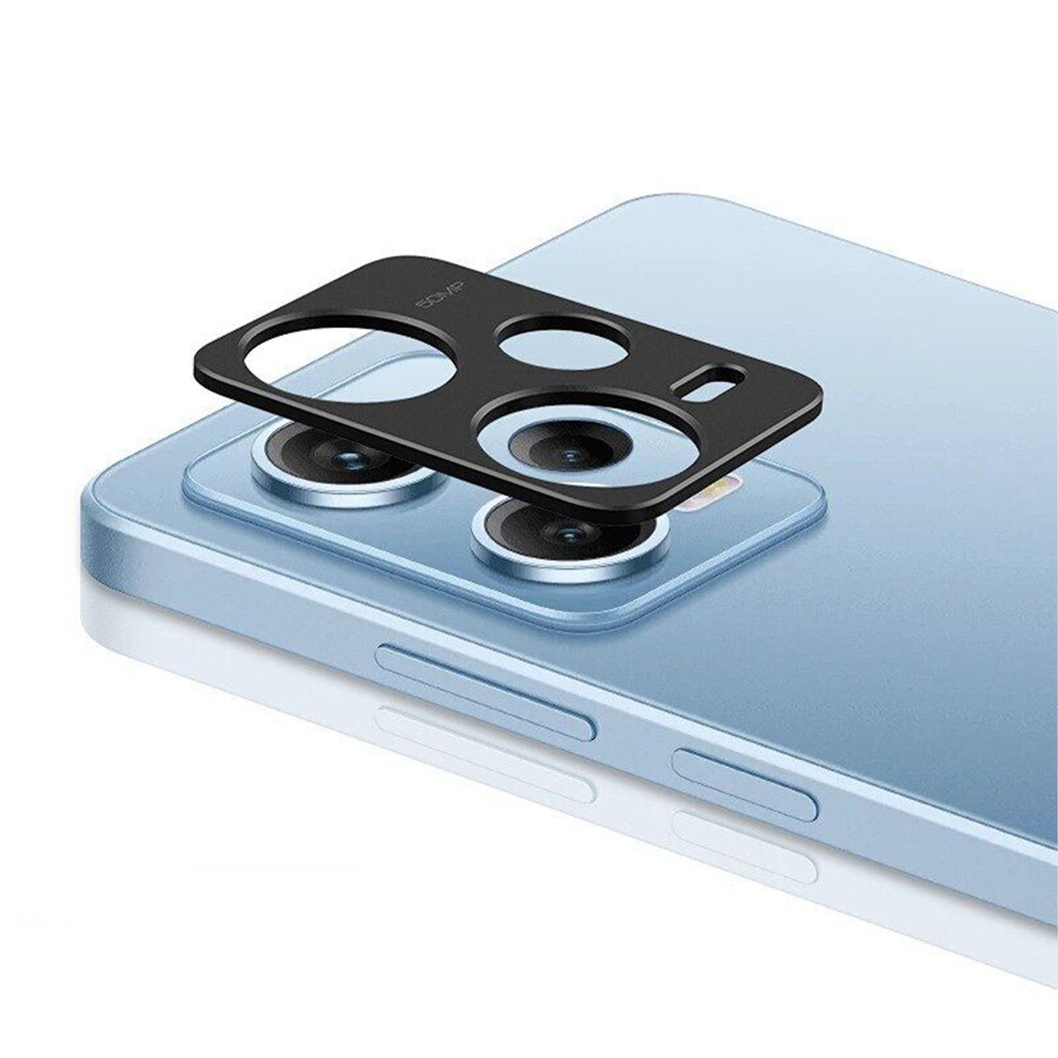 Microcase Xiaomi Redmi Note 12 Pro (Global) Kamera Lens Koruma Halkası - Kapalı Tasarım Siyah AL3401