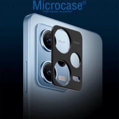 Microcase Xiaomi Redmi Note 12 Pro (Global) Kamera Lens Koruma Halkası - Kapalı Tasarım Siyah AL3401