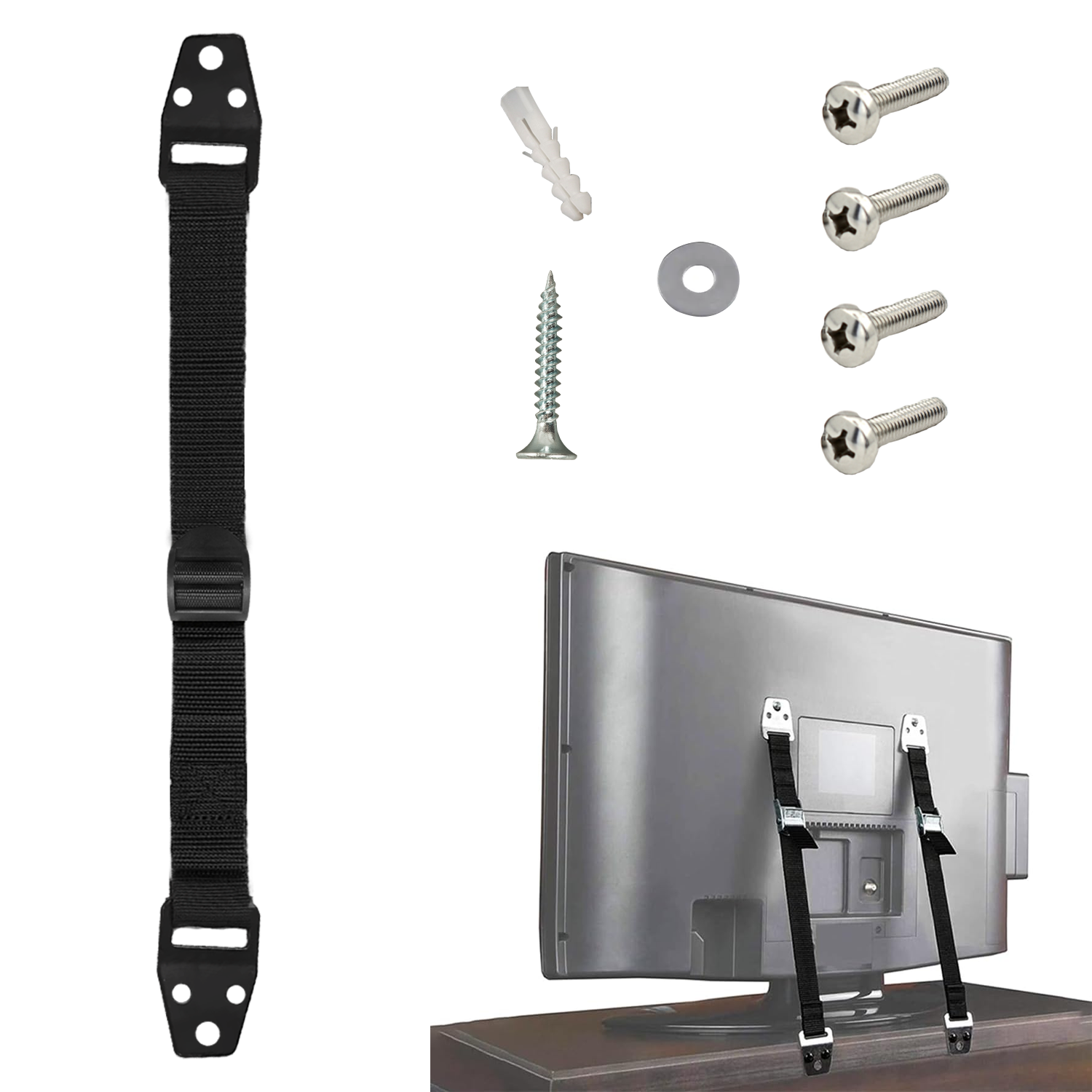 Microcase Vidalı Uzunluk Ayarlı Eşya Sabitleyici Aparat Düşmeyi Önleyici Deprem Mobilya Ve Çocuk Koruma - AL5264