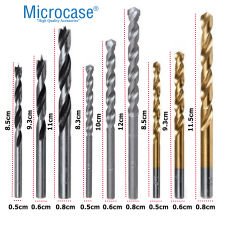 Microcase 9 Parça Ahşap Metal Beton Matkap Ucu Seti Dayanıklı Delme Uçları-AL4568