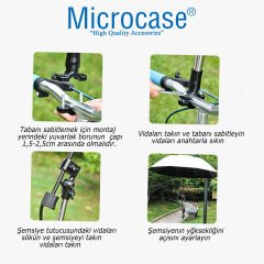 Microcase Bisiklet Bebek Arabası için Katlanabilir Ayarlanabilir  Şemsiye Tutucu - AL4813 MDL-B