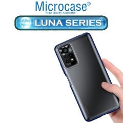 Microcase Xiaomi Redmi Note 11 Global 2022 Luna Serisi Köşe Korumalı Sert Rubber Kılıf - Mavi