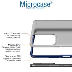 Microcase Xiaomi Redmi Note 11 Global 2022 Luna Serisi Köşe Korumalı Sert Rubber Kılıf - Mavi
