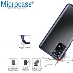 Microcase Xiaomi Redmi Note 11 Global 2022 Luna Serisi Köşe Korumalı Sert Rubber Kılıf - Mavi
