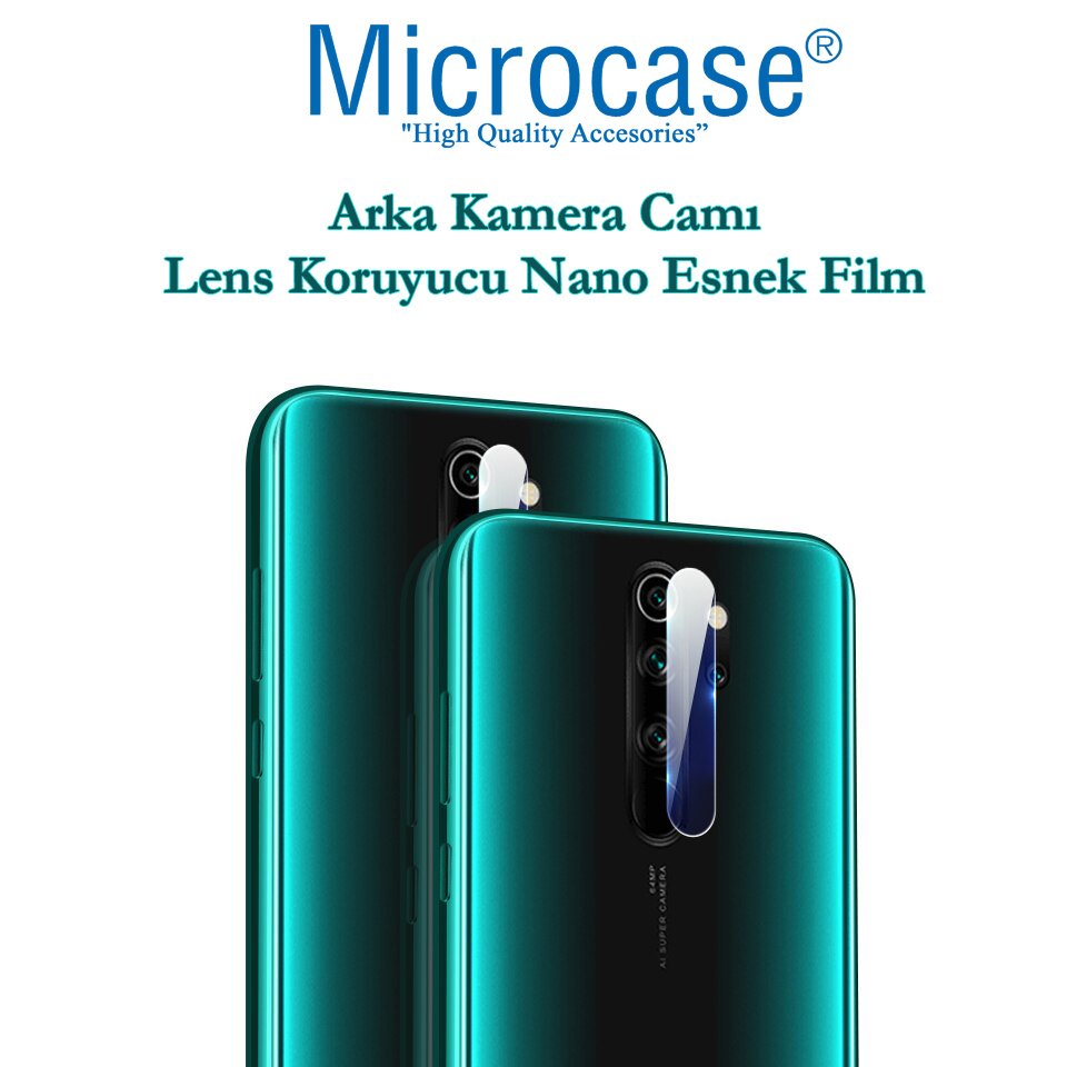 Microcase Xiaomi Redmi Note 8 Pro Kamera Camı Lens Koruyucu Nano Esnek Film