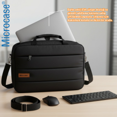 Samsung Galaxy Tab S10+ S10 Plus ile Uyumlu Notebook Macbook Evrak Çantası Siyah AL5496
