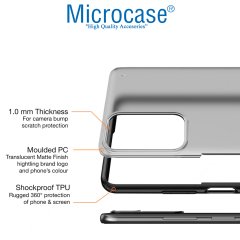 Microcase Xiaomi Redmi Note 11S Global 2022 Luna Serisi Köşe Korumalı Sert Rubber Kılıf - Siyah