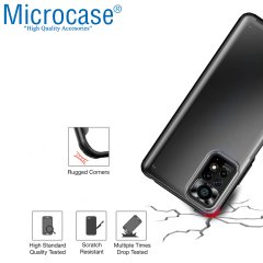 Microcase Xiaomi Redmi Note 11S Global 2022 Luna Serisi Köşe Korumalı Sert Rubber Kılıf - Siyah