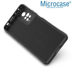 Microcase Xiaomi Redmi Note 11S Global 2022 Luna Serisi Köşe Korumalı Sert Rubber Kılıf - Siyah
