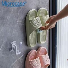 Microcase Güçlü Plastik Yapışkanlı Banyo Hol vb. Alan için Terlik Askılığı AL4469-3 Adet Beyaz