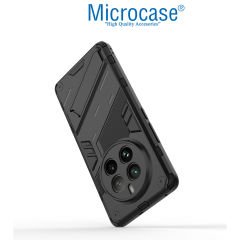 Microcase  Realme 12 Pro  Matrix Serisi Armor Standlı Perfect Koruma Kılıf - Siyah Al3416