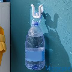 Microcase Güçlü Plastik Yapışkanlı Banyo Hol vb. Alan için Terlik Askılığı AL4469-4 Adet Beyaz