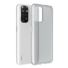 Microcase Xiaomi Redmi Note 11S Global 2022 Luna Serisi Köşe Korumalı Sert Rubber Kılıf - Şeffaf