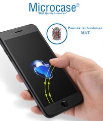 Microcase Xiaomi Redmi Note 9 Tam Kaplayan Çerçeveli Tempered Ekran Koruyucu - Mat Siyah