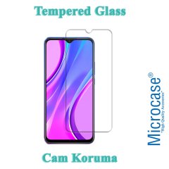 Microcase Huawei P Smart S - Y8P Fabrik Serisi Kumaş ve Deri Desen Kılıf  - Gri + Tempered Glass Cam Koruma