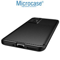 Microcase Xiaomi 12 Pro Maxy Serisi Carbon Fiber Silikon Kılıf - Siyah AL3413
