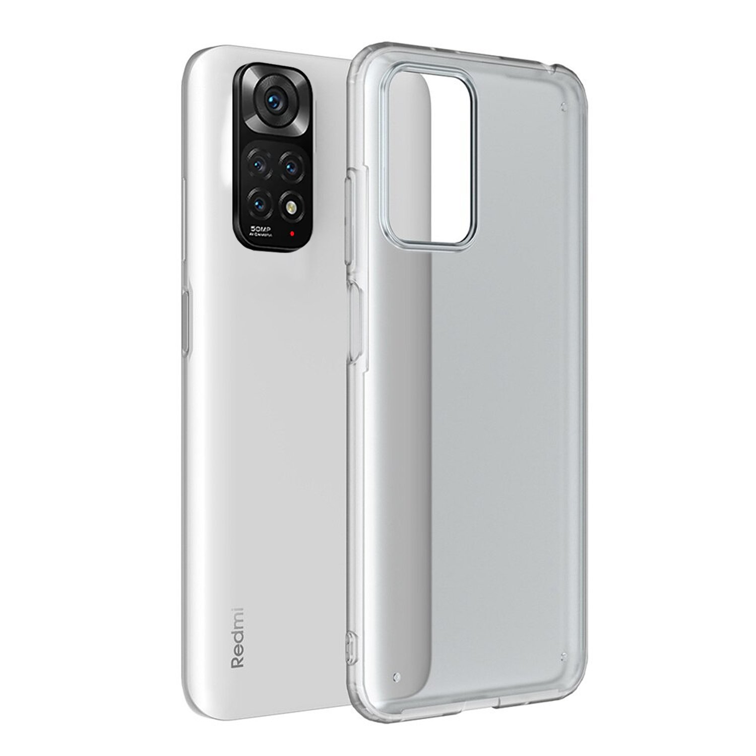 Microcase Xiaomi Redmi Note 11 Pro Global 2022 Luna Serisi Köşe Korumalı Sert Rubber Kılıf - Şeffaf