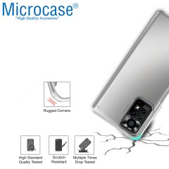 Microcase Xiaomi Redmi Note 11 Pro Global 2022 Luna Serisi Köşe Korumalı Sert Rubber Kılıf - Şeffaf