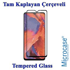 Oppo A73 Tam Kaplayan Çerçeveli Tempered Cam Ekran Koruyucu Siyah