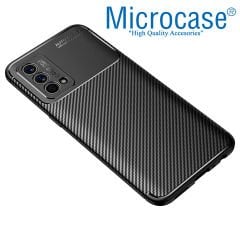 Microcase Huawei Nova 9 SE/Huawei P50 Pro Maxy Serisi Carbon Fiber Silikon Kılıf - Siyah AL3413
