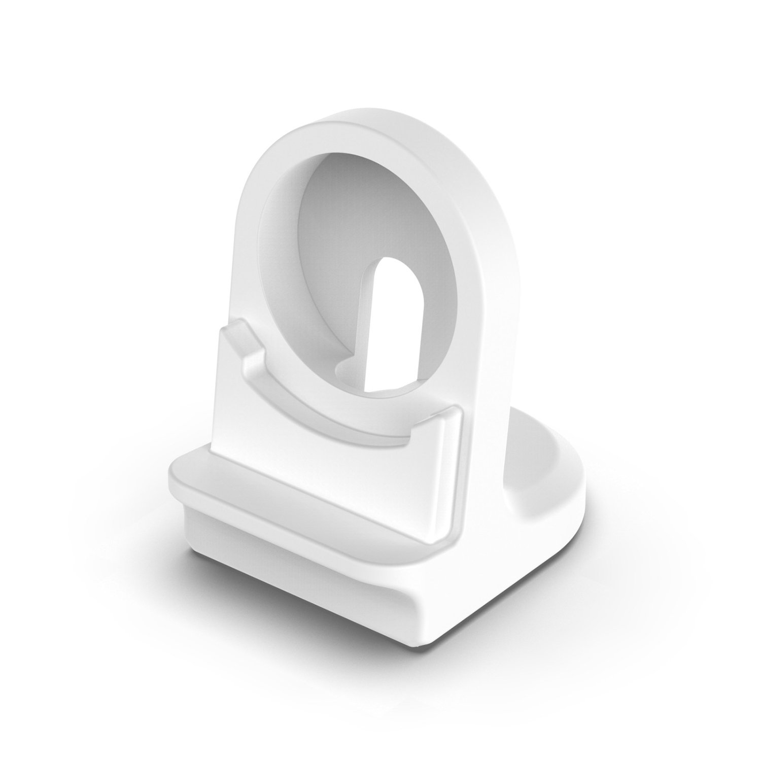 Microcase Huawei Watch 3 - GT 3 - GT2 Pro -  GT Runner için Silikon Şarj Standı Beyaz- AL2998