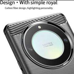 Microcase Xiaomi Redmi Note 11E/Redmi 10 5G Brushed Carbon Fiber Silikon Kılıf - Siyah AL3332