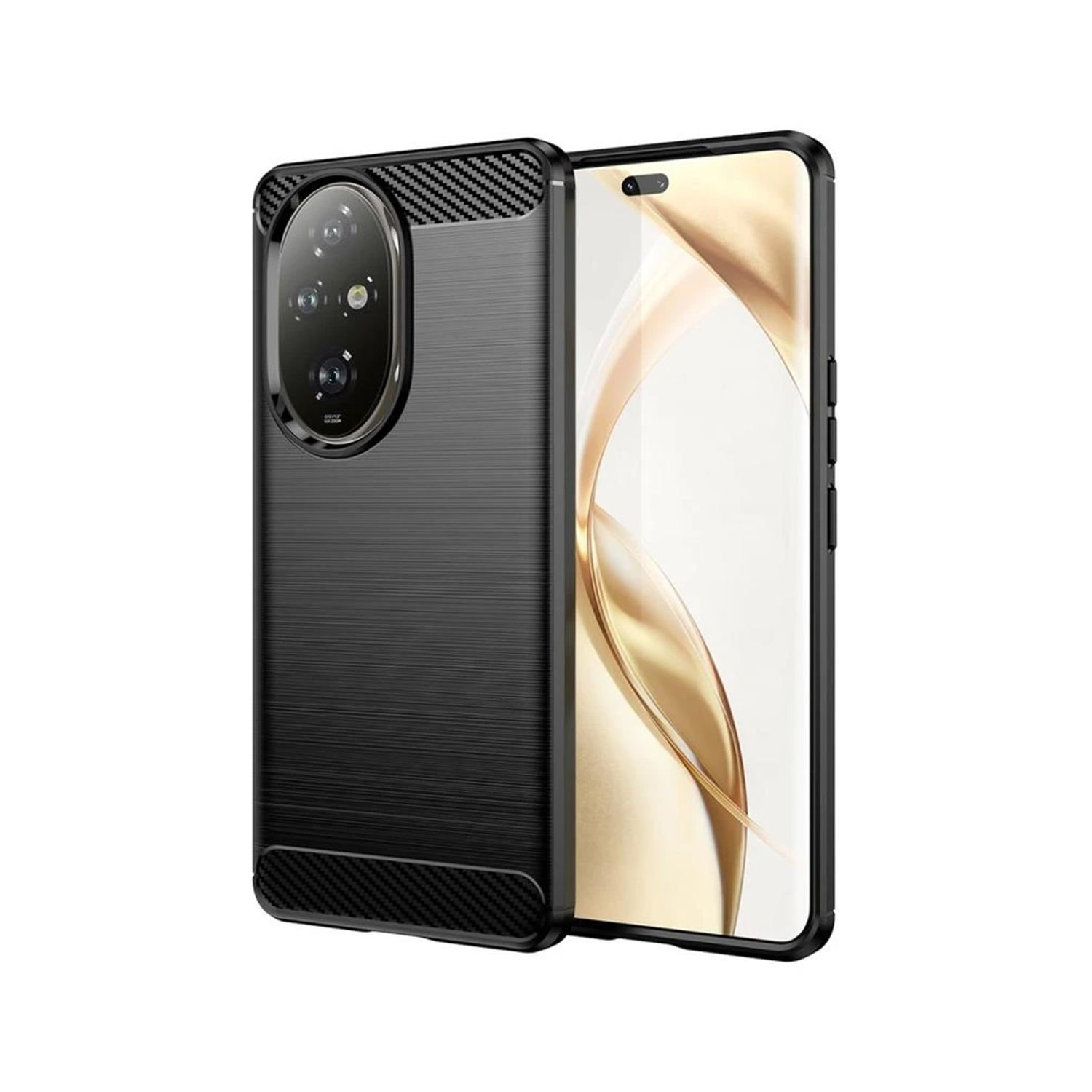 Microcase  Honor 200 Pro  Brushed Carbon Fiber Silikon Kılıf - Siyah AL3332
