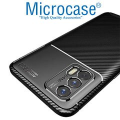 Microcase Realme GT 5G Maxy Serisi Carbon Fiber Silikon Kılıf - Siyah AL3413