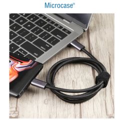 Microcase Type C To Type C 4K 60Hz Data ve Hızlı Şarj Kablosu 100W 100cm -AL4142