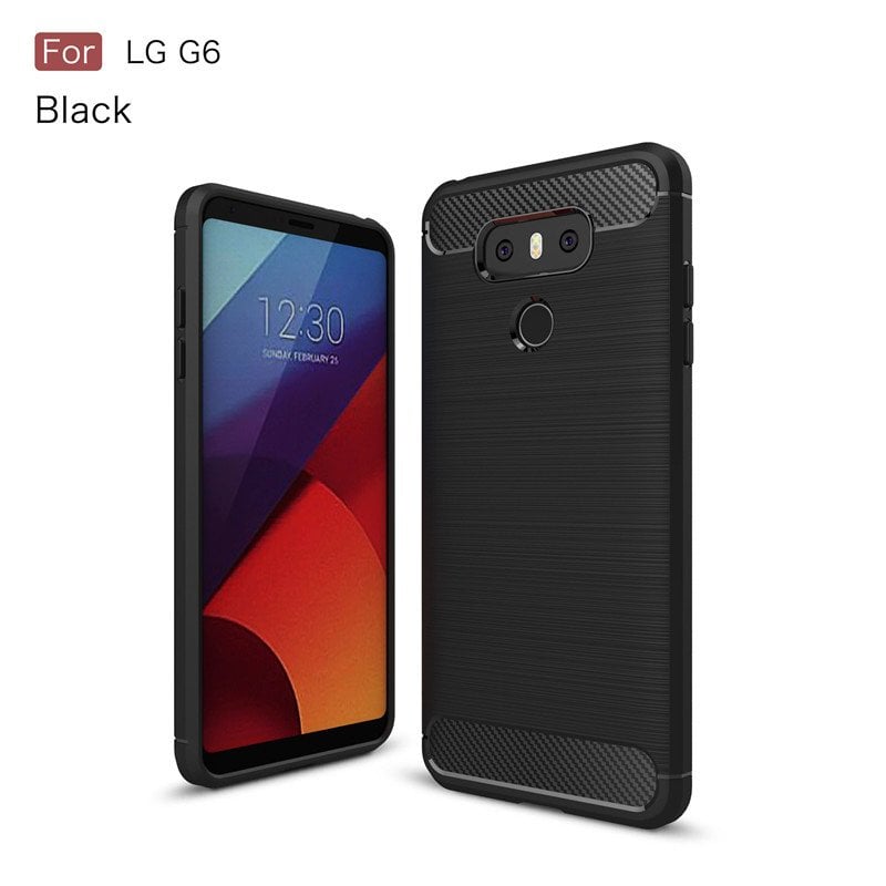 LG G6 Brushed Carbon Fiber Silikon TPU Kılıf