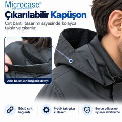 Motosiklet Kapüşonlu Kışlık Boyunluk ve Göğüs Koruyucu Rüzgar Kesici Su İtici Cırtlı Sürücü Göğüs Koruyucu AL7038