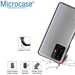 Microcase Xiaomi 11T Luna Serisi Köşe Korumalı Sert Rubber Kılıf - Siyah