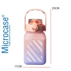 Microcase Taşınabilir Motivasyonel Su Matarası Öğrenci Su Şişesi Kare Suluk 1.5 ML Tritan Bpa Içermez AL4061