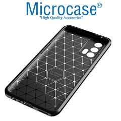 Microcase Huawei Nova 9 Maxy Serisi Carbon Fiber Silikon Kılıf - Siyah AL3413