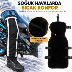 Microcase Su Geçirmez Ayarlanabilir Reflektörlü Rüzgar ve Yağmura Karşı Diz ve Bacak Koruyucu Seti AL7039 Medium