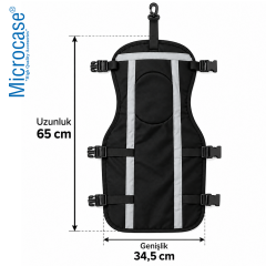Microcase Su Geçirmez Ayarlanabilir Reflektörlü Rüzgar ve Yağmura Karşı Diz ve Bacak Koruyucu Seti AL7039 Medium
