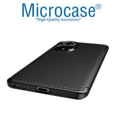 Microcase Huawei Honor 50 Maxy Serisi Carbon Fiber Silikon Kılıf - Siyah AL3413
