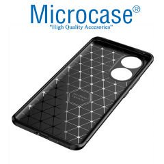 Microcase Huawei Honor 50 Maxy Serisi Carbon Fiber Silikon Kılıf - Siyah AL3413