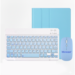 Microcase Lenovo Tab Plus TB351FU Tablet için Bluetooth Klavye ve Mouse + Kılıf BKK6