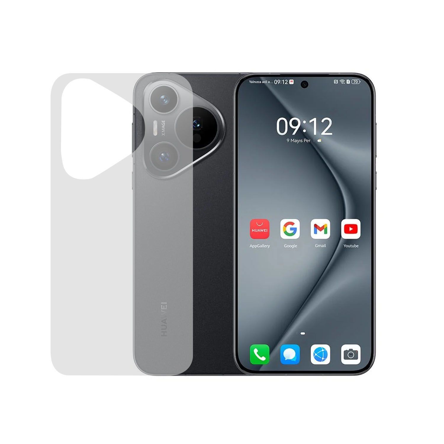 Microcase Huawei Pura 70 Pro Full Arka Kaplama Koruma Filmi -AL3281