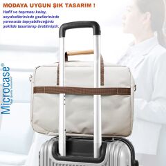 Microcase iPad 10.9 2022 10. Nesil için Macbook Çantası+Türkçe Klavye+Mouse+Tablet Standı Beyaz AL5165
