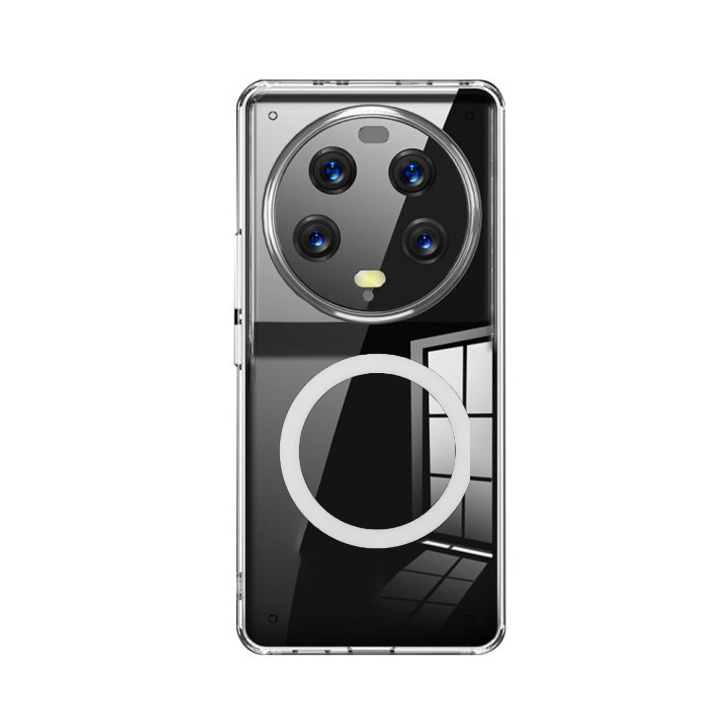 Microcase Xiaomi 13 Ultra Global için Magsafe Manyetik Darbeye Dayanıklı Yarı Esnek Plastik TPU Şeffaf Kılıf - AL8115