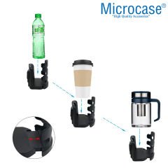 Microcase Motosiklet Bisiklet Scooter Aynadan Bardak Şişe Termos Tutucu - AL3644