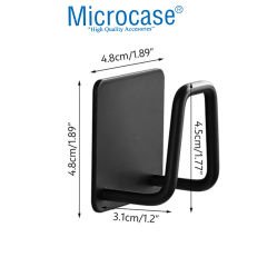 Microcase Güçlü Yapışkanlı Metal Banyo Mutfak Eşya Havlu Vb Ürün Askılığı AL4467 - 1  Adet Siyah