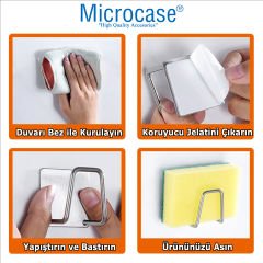 Microcase Güçlü Yapışkanlı Metal Banyo Mutfak Eşya Havlu Vb Ürün Askılığı AL4467 - 1  Adet Siyah