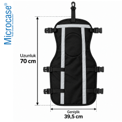 Microcase Su Geçirmez Ayarlanabilir Reflektörlü Rüzgar ve Yağmura Karşı Diz ve Bacak Koruyucu Seti AL7039 Large