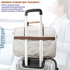 Microcase Apple iPad Air 11 (2024) için Macbook Çantası+Türkçe Klavye+Mouse+Tablet Standı Beyaz AL5165