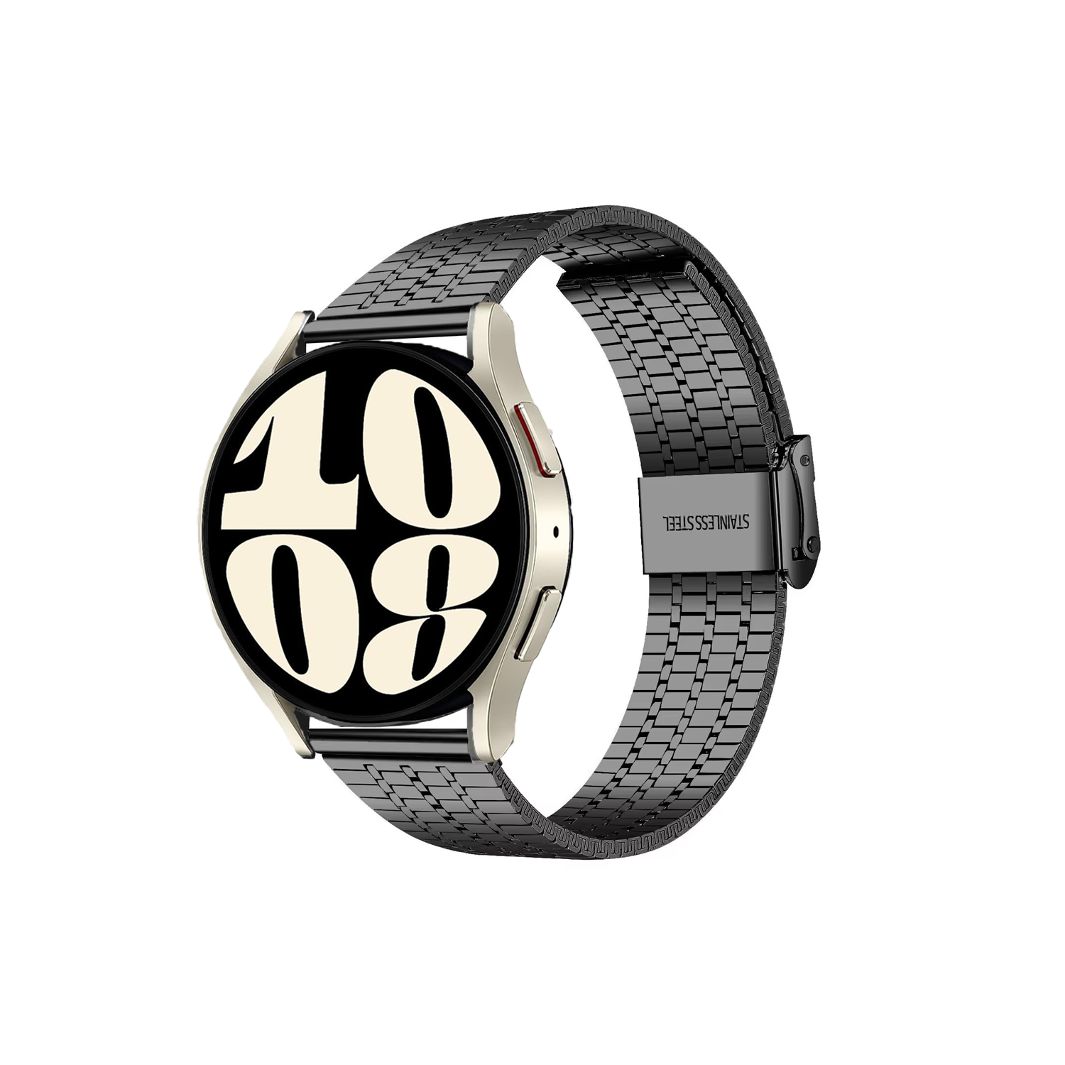 Microcase Samsung Gear S4 46MM/Watch 46mm/Active 2 46MM ile Uyumlu Paslanmaz Çelik Metal Kordon Kayış-KY6554