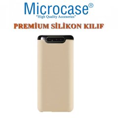 Microcase Samsung Galaxy A80 Premium Matte Silikon Kılıf + Tempered Glass Cam Koruma (SEÇ)
